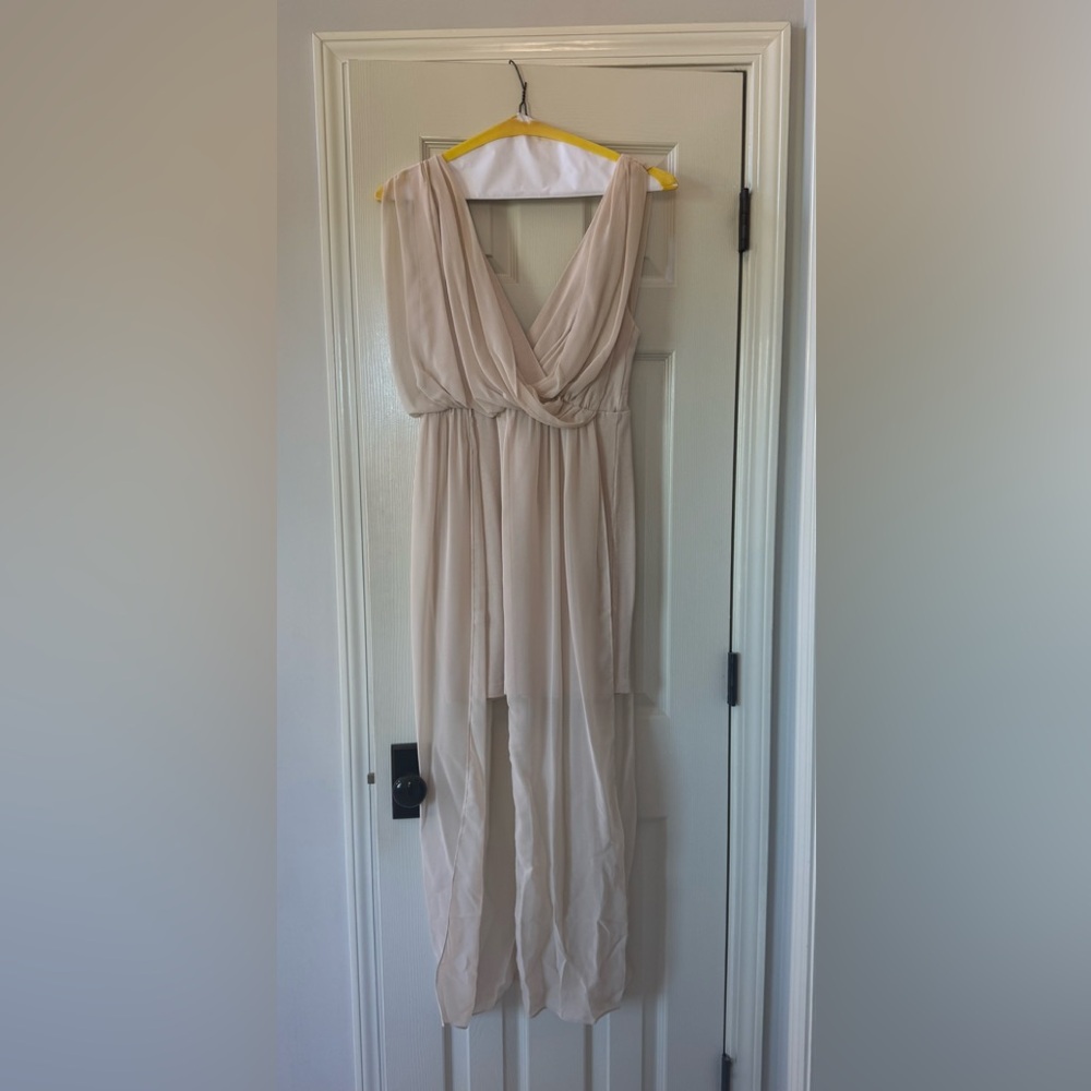 ASOS Rose Cream High Low Dress